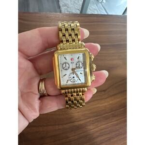 Michele Deco 18K Gold Plated Stainless Steel Watch
